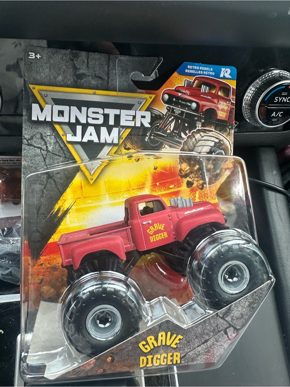 Retro Grave Digger Red Monster Truck Toy - Kids Toy